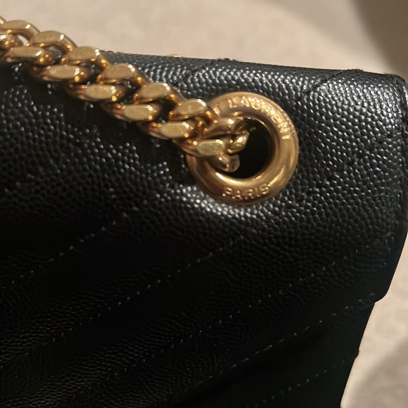 Large YSL pebbled leather black 2 way bag - Picture 7 of 11